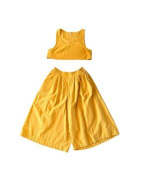 Free People Maritza Culotte Set Yellow Large